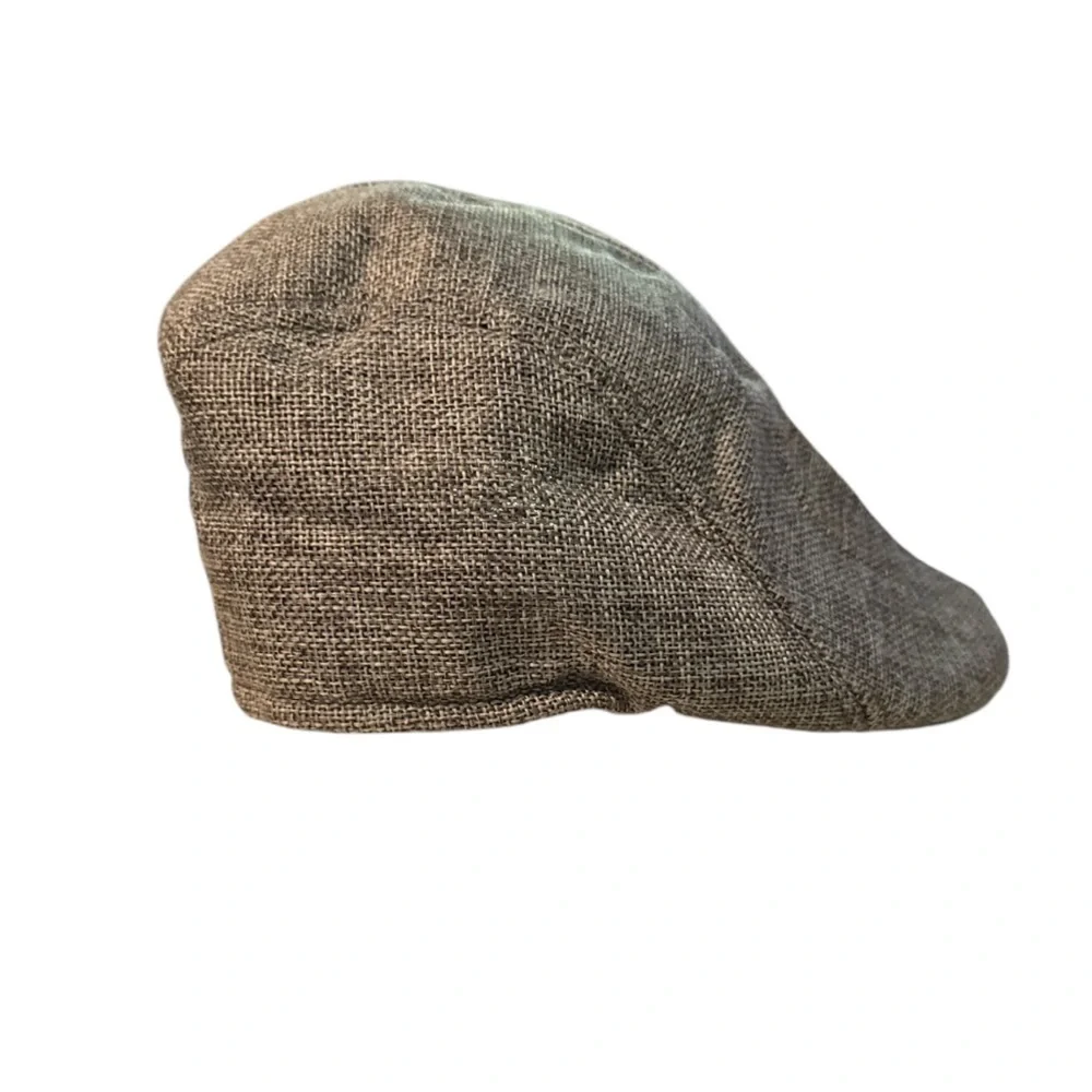 🟢 Gray Textured Paperboy Hat